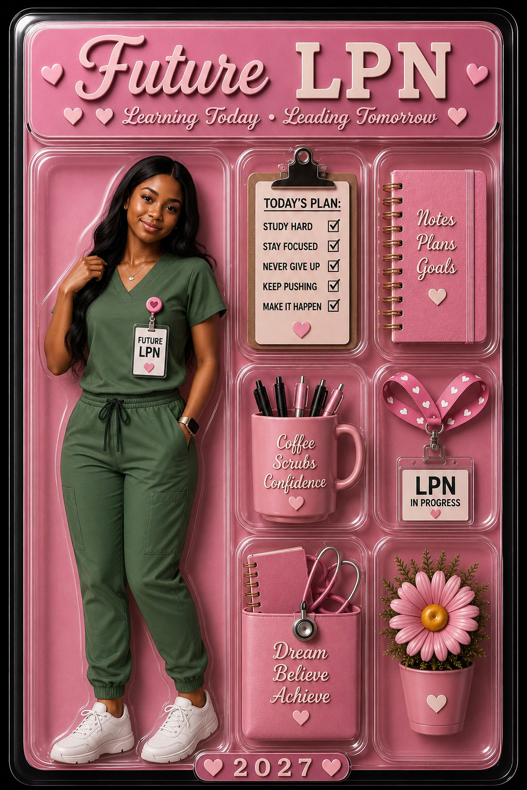 Custom Nurse Badge Reel with Your Photo & Name | Personalized RN/LPN/Teacher Badge Holder