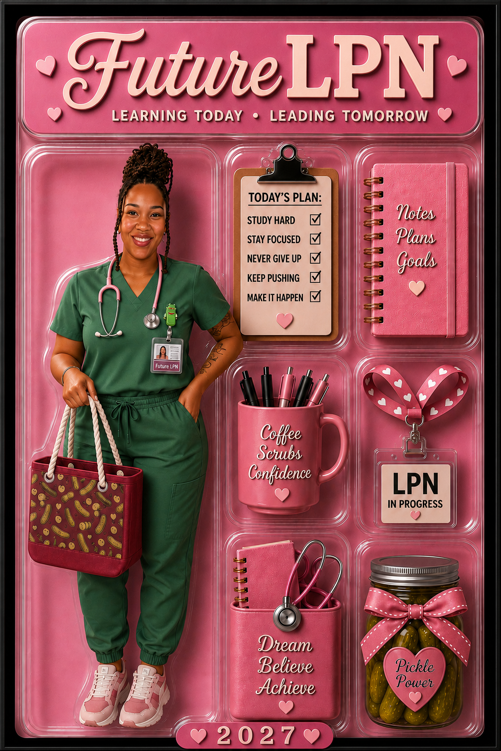 Custom Nurse Badge Reel with Your Photo & Name | Personalized RN/LPN/Teacher Badge Holder